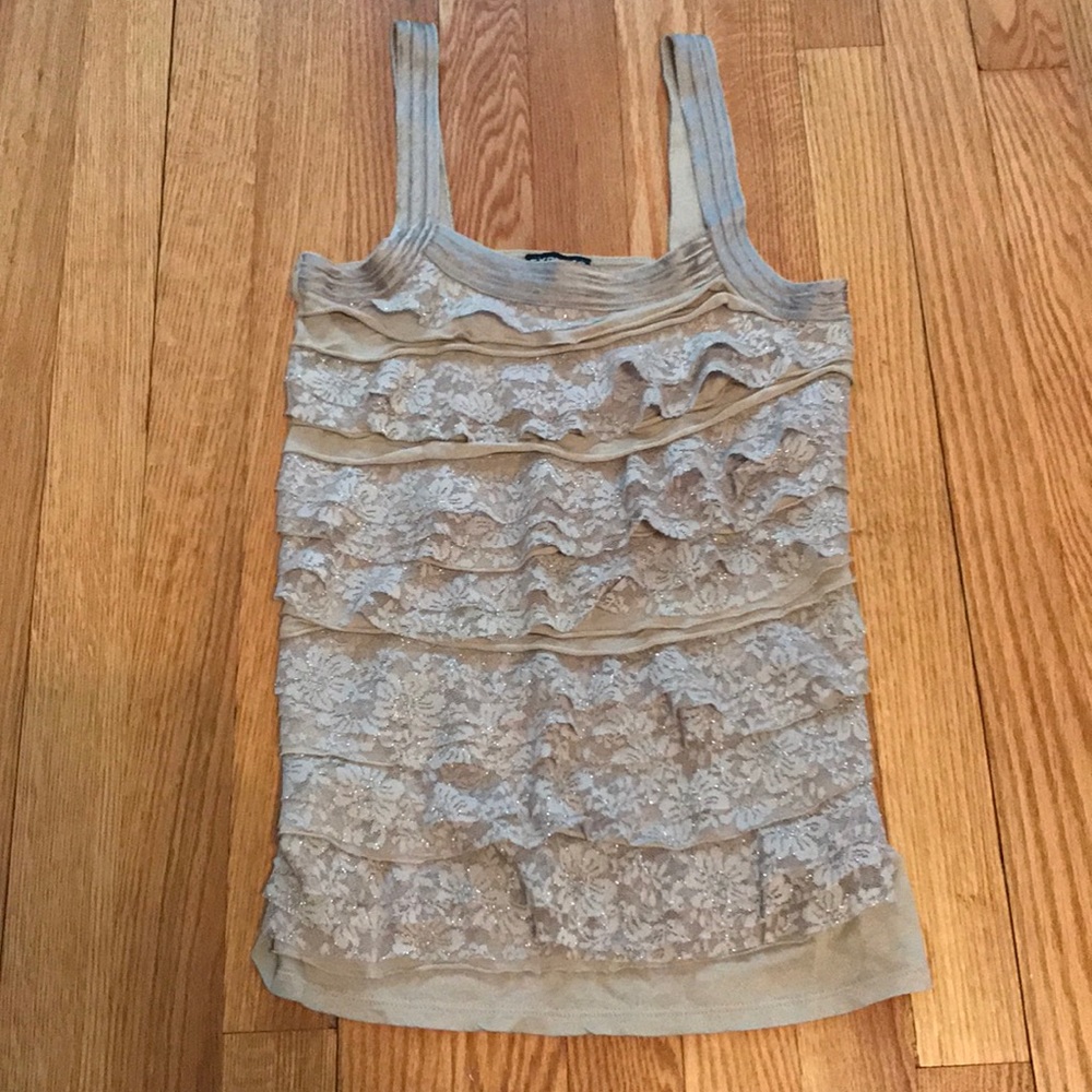 Express Ruffle Lace Top - Picture 7 of 8
